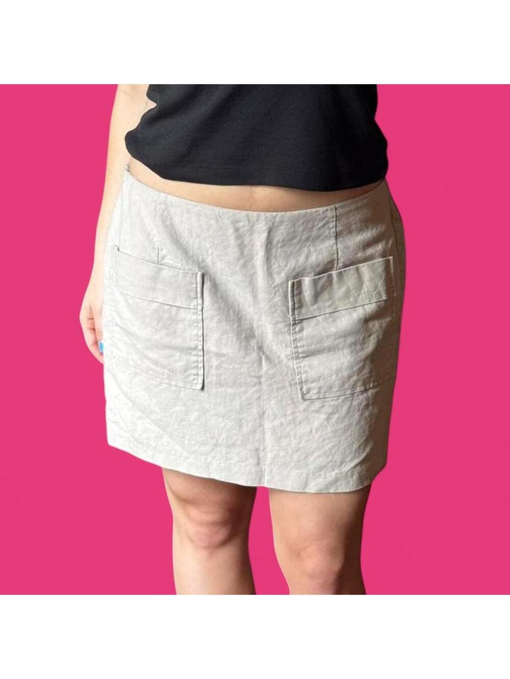 Vintage GAP linen cotton blend low rise mini skirt
